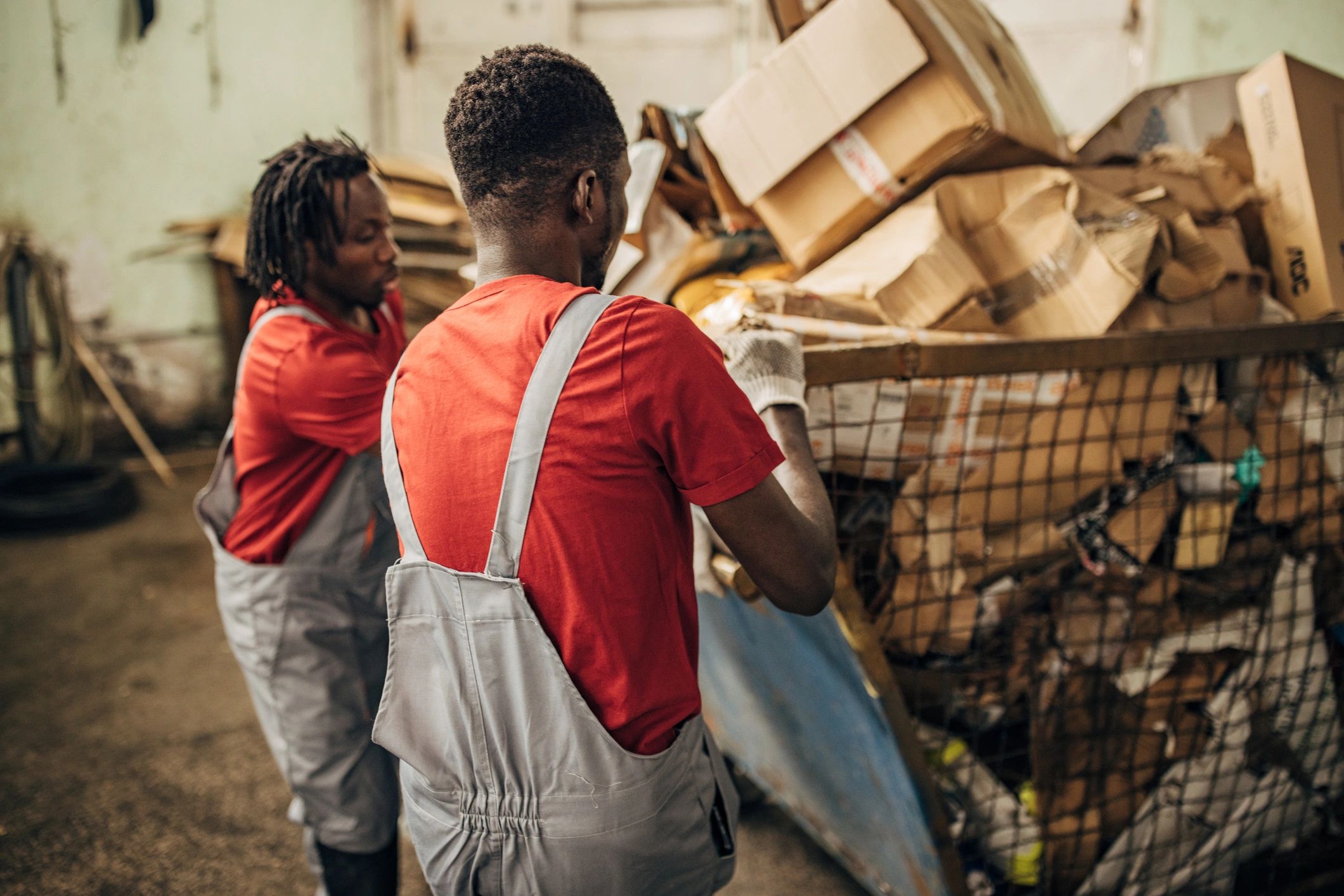 junk removal team in action