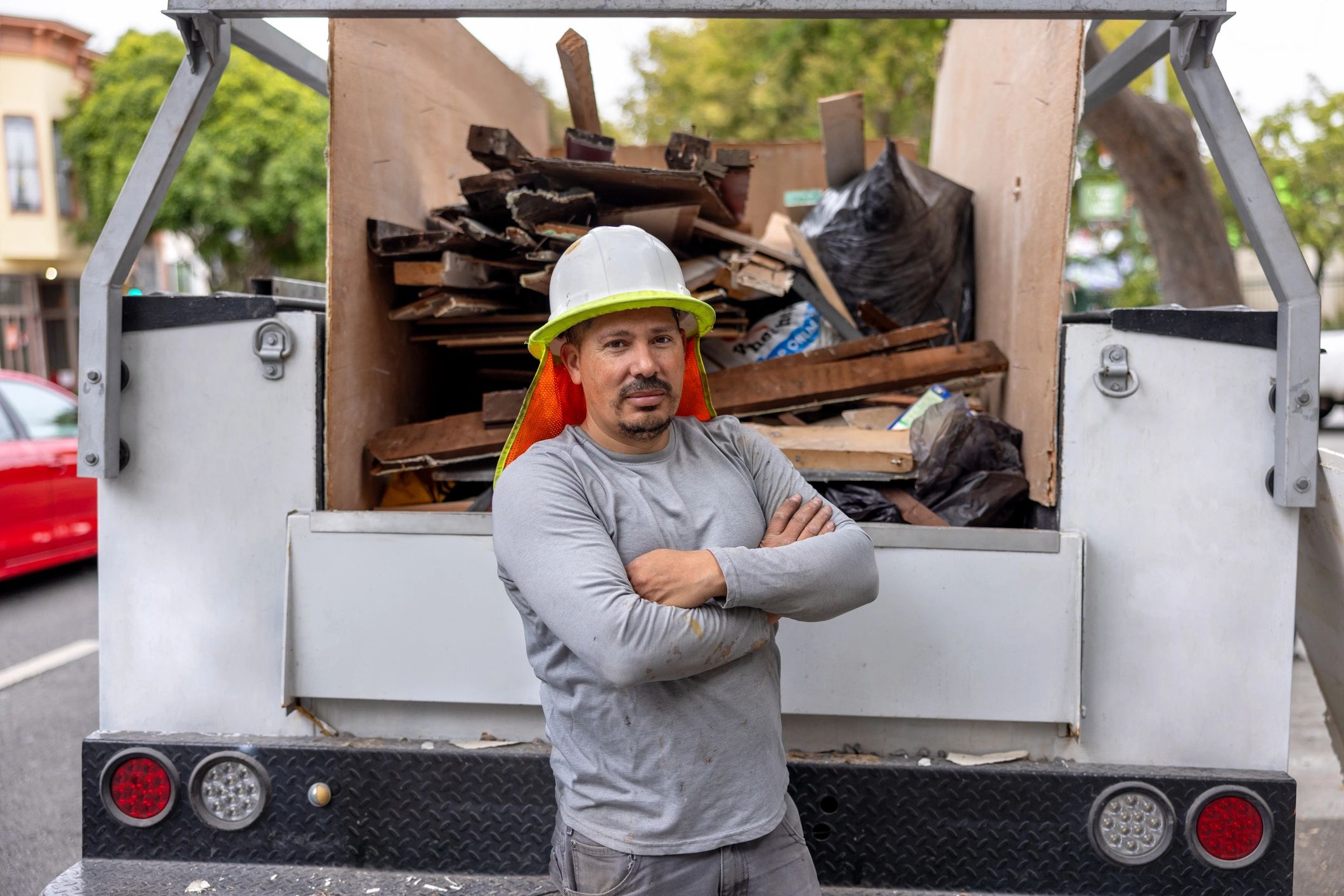 junk removal worker portrait